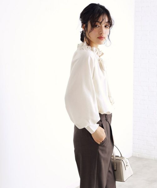 THE SHOP TK / ザ ショップ ティーケー シャツ・ブラウス | 【セレモニー/通勤/新生活】リボンボウタイブラウス/洗える | 詳細1