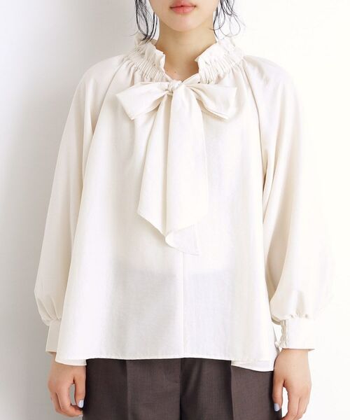 THE SHOP TK / ザ ショップ ティーケー シャツ・ブラウス | 【セレモニー/通勤/新生活】リボンボウタイブラウス/洗える | 詳細4