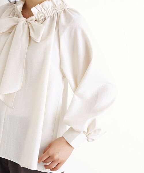 THE SHOP TK / ザ ショップ ティーケー シャツ・ブラウス | 【セレモニー/通勤/新生活】リボンボウタイブラウス/洗える | 詳細9