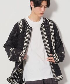 THE SHOP TK / ザ ショップ ティーケー カーディガン・ボレロ | クロシェ編み風ニットカーディガン