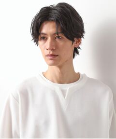 THE SHOP TK / ザ ショップ ティーケー カットソー | ミニフクレキーネック半袖Tシャツ