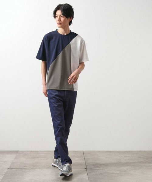 THE SHOP TK / ザ ショップ ティーケー カットソー | アムンゼン異素材切替半袖Tシャツ | 詳細15