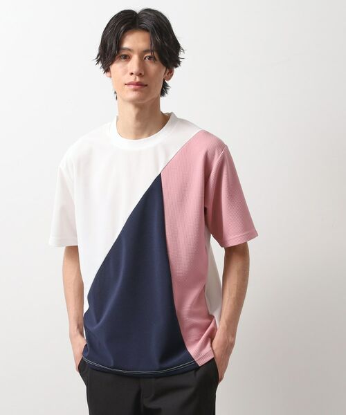 THE SHOP TK / ザ ショップ ティーケー カットソー | アムンゼン異素材切替半袖Tシャツ | 詳細18