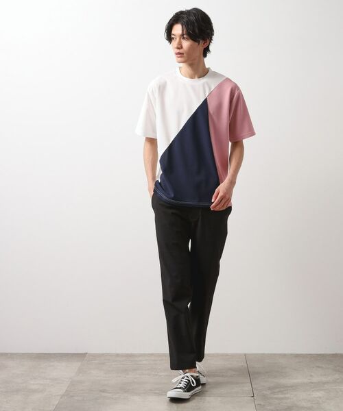 THE SHOP TK / ザ ショップ ティーケー カットソー | アムンゼン異素材切替半袖Tシャツ | 詳細19