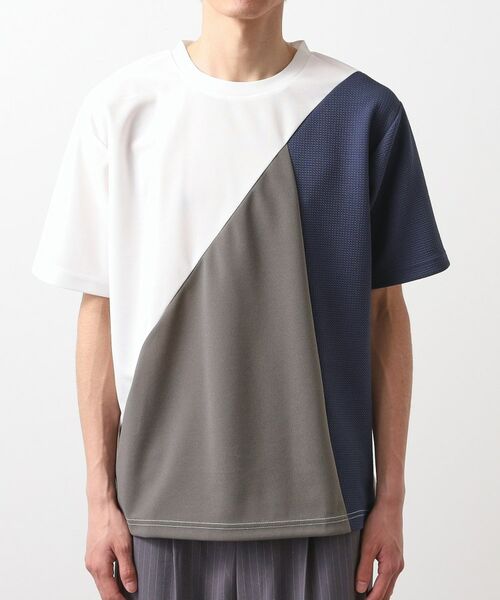 THE SHOP TK / ザ ショップ ティーケー カットソー | アムンゼン異素材切替半袖Tシャツ | 詳細21