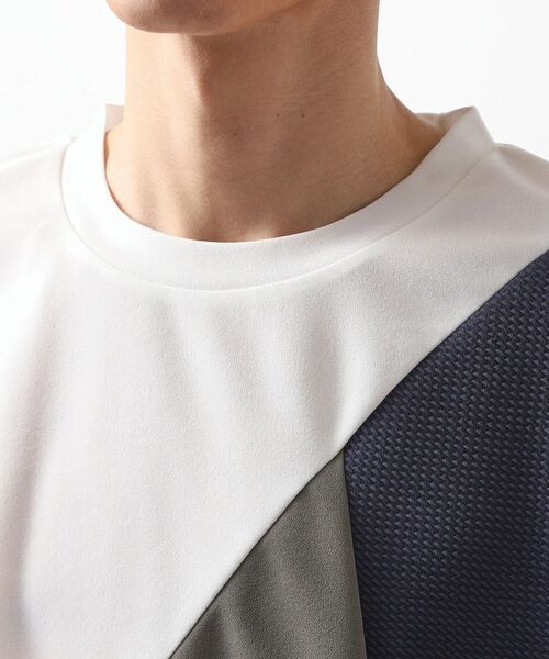 THE SHOP TK / ザ ショップ ティーケー カットソー | アムンゼン異素材切替半袖Tシャツ | 詳細24
