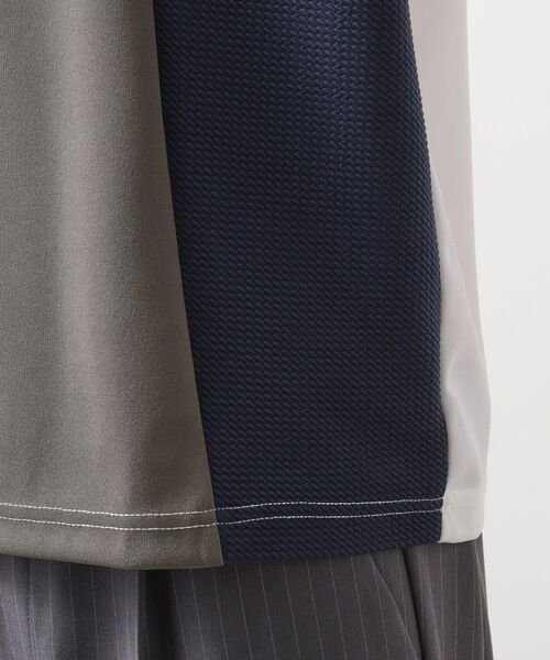 THE SHOP TK / ザ ショップ ティーケー カットソー | アムンゼン異素材切替半袖Tシャツ | 詳細26