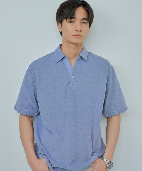 THE SHOP TK / ザ ショップ ティーケー ポロシャツ | シャンブレーカノコスキッパーポロシャツ | 詳細12
