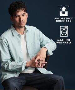 THE SHOP TK / ザ ショップ ティーケー シャツ・ブラウス | 綿麻ポリCOOLMAX（R）長袖シャツ