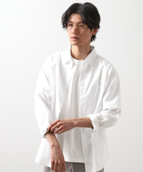 THE SHOP TK / ザ ショップ ティーケー シャツ・ブラウス | 綿麻ポリCOOLMAX（R）長袖シャツ | 詳細2