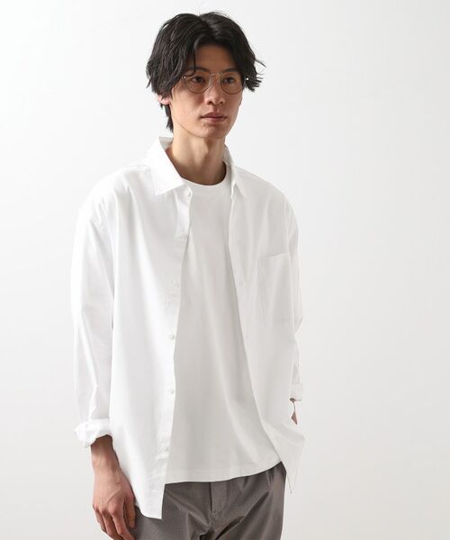 THE SHOP TK / ザ ショップ ティーケー シャツ・ブラウス | 綿麻ポリCOOLMAX（R）長袖シャツ | 詳細3