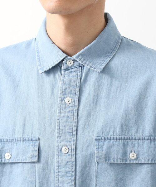 THE SHOP TK / ザ ショップ ティーケー シャツ・ブラウス | リネンブレンドデニムシャツ | 詳細11
