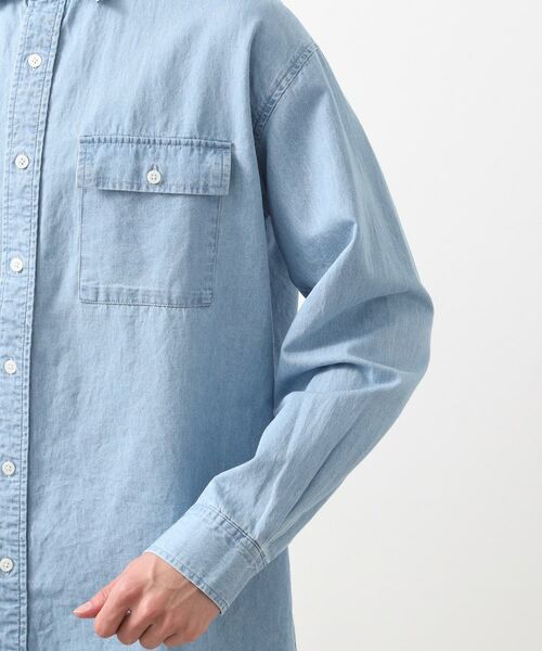 THE SHOP TK / ザ ショップ ティーケー シャツ・ブラウス | リネンブレンドデニムシャツ | 詳細13