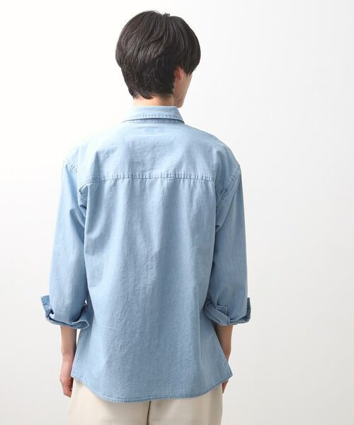 THE SHOP TK / ザ ショップ ティーケー シャツ・ブラウス | リネンブレンドデニムシャツ | 詳細5