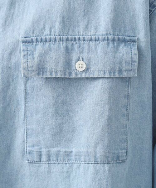 THE SHOP TK / ザ ショップ ティーケー シャツ・ブラウス | リネンブレンドデニムシャツ | 詳細7