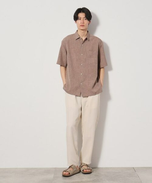 THE SHOP TK / ザ ショップ ティーケー シャツ・ブラウス | リネンライク半袖シャツ セットアップ可 | 詳細10