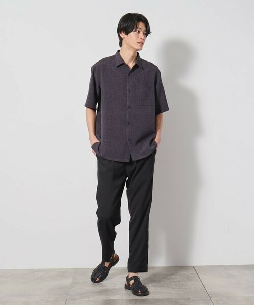 THE SHOP TK / ザ ショップ ティーケー シャツ・ブラウス | リネンライク半袖シャツ セットアップ可 | 詳細4