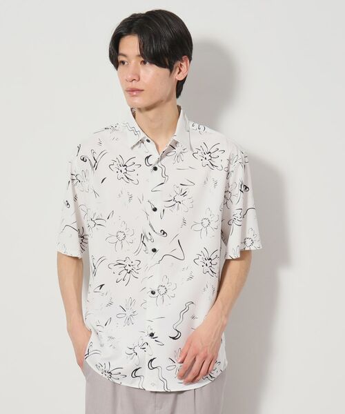 THE SHOP TK / ザ ショップ ティーケー シャツ・ブラウス | ドライポリプリント半袖シャツ　洗える/吸水速乾 | 詳細1