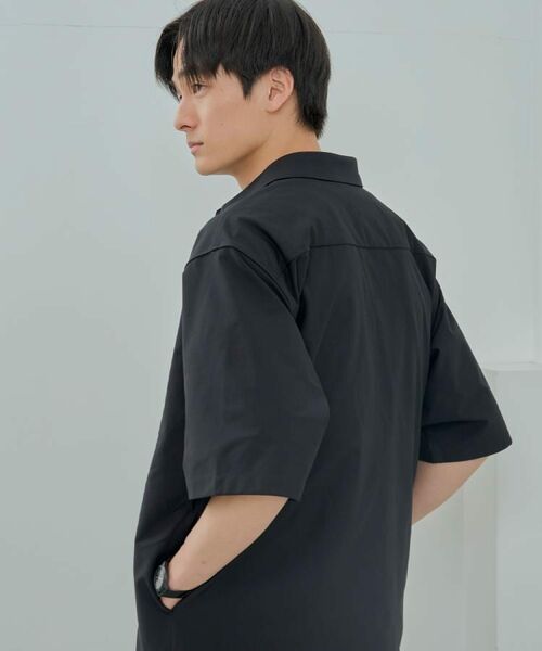 THE SHOP TK / ザ ショップ ティーケー シャツ・ブラウス | パーフェクテックツイル5分袖シャツ【セットアップ可/吸水速乾/UVカット/アンチピリング】 | 詳細2