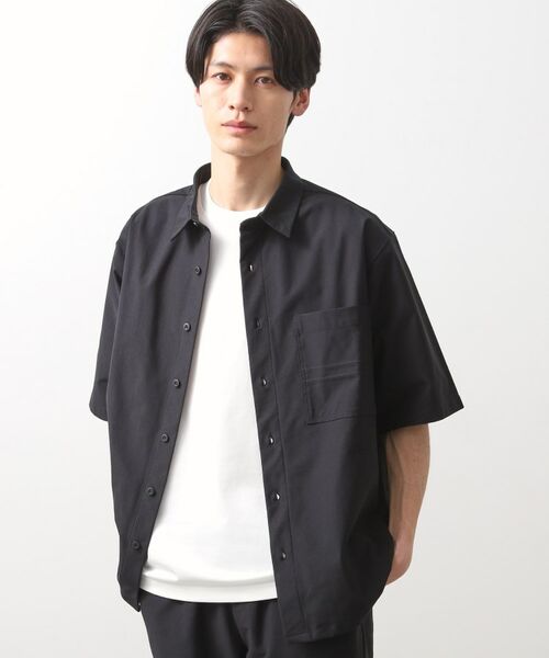 THE SHOP TK / ザ ショップ ティーケー シャツ・ブラウス | パーフェクテックツイル5分袖シャツ【セットアップ可/吸水速乾/UVカット/アンチピリング】 | 詳細9