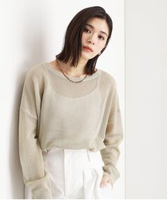 THE SHOP TK / ザ ショップ ティーケー ニット・セーター | ラメメッシュニット