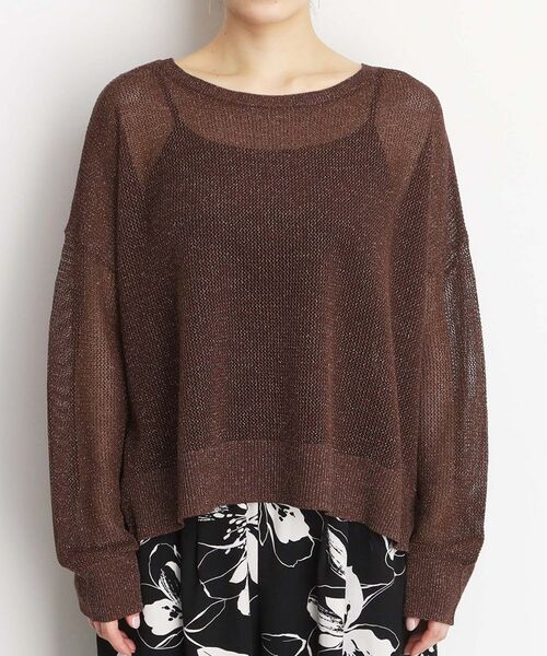 THE SHOP TK / ザ ショップ ティーケー ニット・セーター | ラメメッシュニット | 詳細14