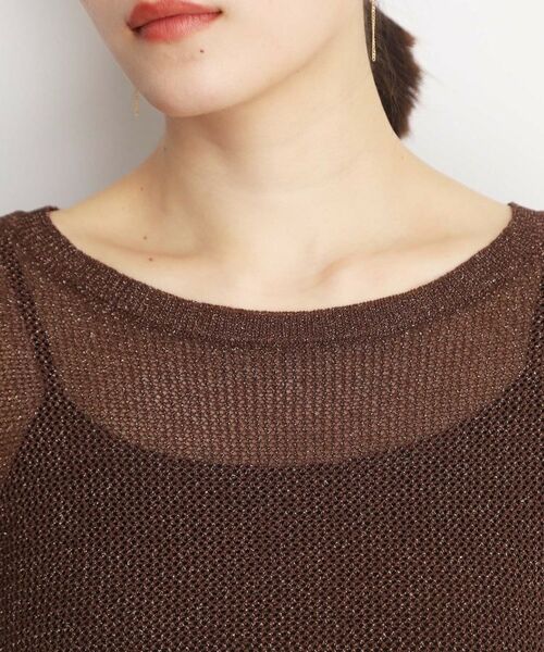 THE SHOP TK / ザ ショップ ティーケー ニット・セーター | ラメメッシュニット | 詳細17