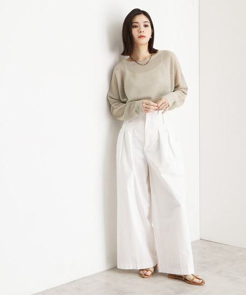 THE SHOP TK / ザ ショップ ティーケー ニット・セーター | ラメメッシュニット | 詳細4