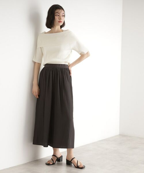 THE SHOP TK / ザ ショップ ティーケー ニット・セーター | オフショルダーニット【洗濯機OK】 | 詳細1