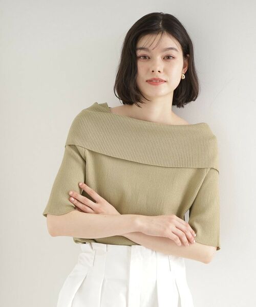 THE SHOP TK/ザ ショップ ティーケー オフショルダーニット【洗濯機OK】 カーキ(027) 13(L) THE SHOP TK/ザ ショップ ティーケー オフショルダーニット【洗濯機OK】 カーキ(027) 13(L)