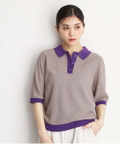 TAKASHIMAYA Style Plus / タカシマヤ スタイル・プリュ 和紙混ポロ襟プルオーバー セール】 和紙混ポロ襟プルオーバー （ポロシャツ