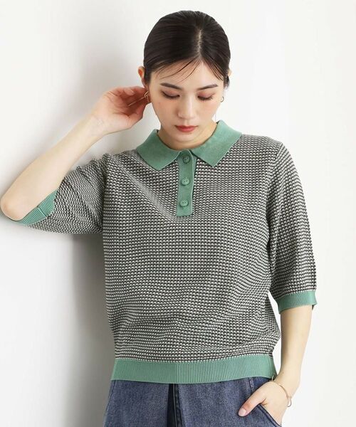 THE SHOP TK/ザ ショップ ティーケー ニットポロ【洗濯機/アソート展開】 ミントグリーン(421) 12(M) THE SHOP TK/ザ ショップ ティーケー ニットポロ【洗濯機/アソート展開】 ミントグリーン(421) 12(M)