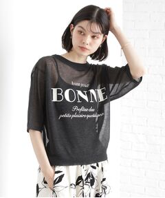 THE SHOP TK / ザ ショップ ティーケー カットソー | 光沢シアーロゴプルオーバー【洗える】