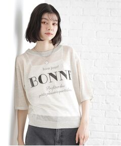 THE SHOP TK / ザ ショップ ティーケー カットソー | 光沢シアーロゴプルオーバー【洗える】