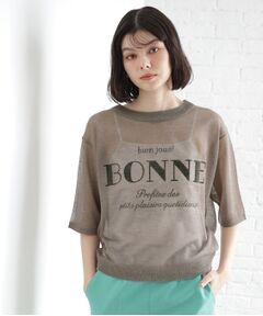 THE SHOP TK / ザ ショップ ティーケー カットソー | 光沢シアーロゴプルオーバー【洗える】