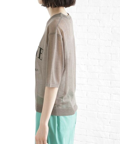 THE SHOP TK / ザ ショップ ティーケー カットソー | 光沢シアーロゴプルオーバー【洗える】 | 詳細14