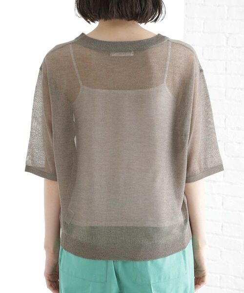 THE SHOP TK / ザ ショップ ティーケー カットソー | 光沢シアーロゴプルオーバー【洗える】 | 詳細15