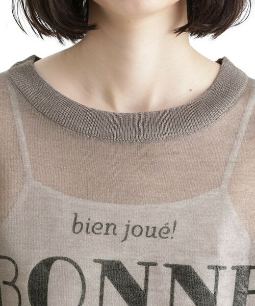 THE SHOP TK / ザ ショップ ティーケー カットソー | 光沢シアーロゴプルオーバー【洗える】 | 詳細16