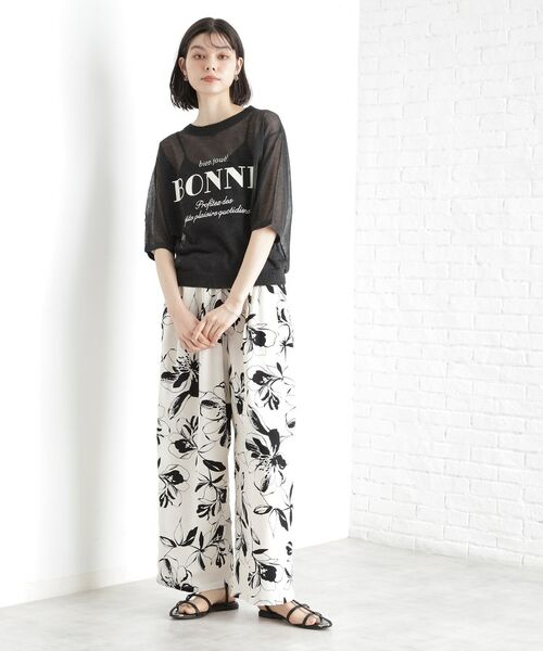 THE SHOP TK / ザ ショップ ティーケー カットソー | 光沢シアーロゴプルオーバー【洗える】 | 詳細3