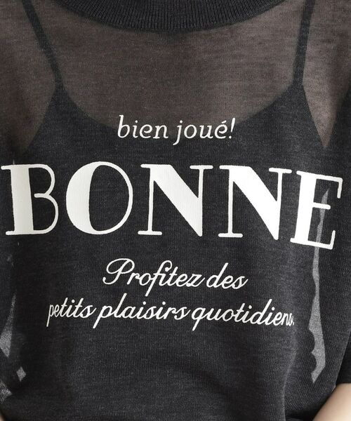 THE SHOP TK / ザ ショップ ティーケー カットソー | 光沢シアーロゴプルオーバー【洗える】 | 詳細4