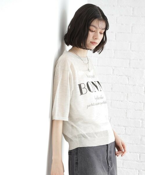 THE SHOP TK / ザ ショップ ティーケー カットソー | 光沢シアーロゴプルオーバー【洗える】 | 詳細6