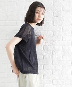 THE SHOP TK / ザ ショップ ティーケー ニット・セーター | コード刺繍シアーニット【洗える】