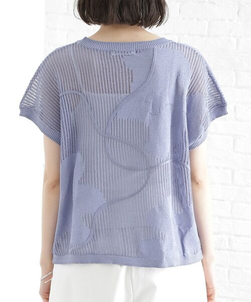 THE SHOP TK / ザ ショップ ティーケー ニット・セーター | コード刺繍シアーニット【洗える】 | 詳細15