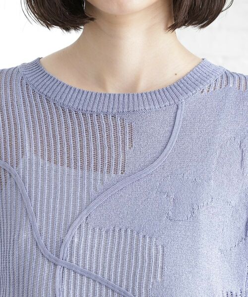 THE SHOP TK / ザ ショップ ティーケー ニット・セーター | コード刺繍シアーニット【洗える】 | 詳細16