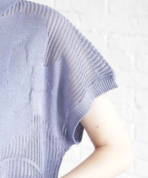 THE SHOP TK / ザ ショップ ティーケー ニット・セーター | コード刺繍シアーニット【洗える】 | 詳細17