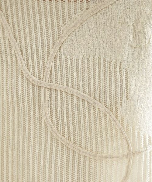 THE SHOP TK / ザ ショップ ティーケー ニット・セーター | コード刺繍シアーニット【洗える】 | 詳細4