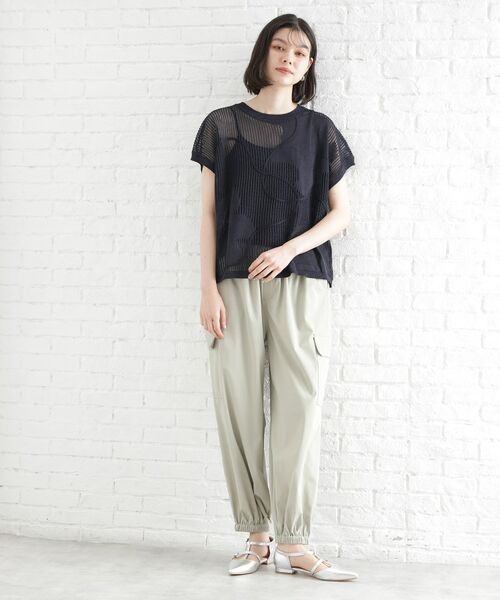 THE SHOP TK / ザ ショップ ティーケー ニット・セーター | コード刺繍シアーニット【洗える】 | 詳細6