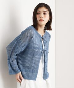 THE SHOP TK / ザ ショップ ティーケー その他トップス | 【前後2WAY】タンク付透かし柄ニット/洗える