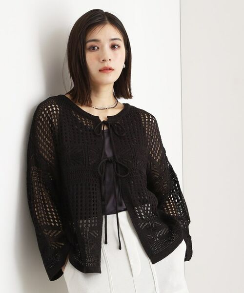 THE SHOP TK / ザ ショップ ティーケー その他トップス | 【前後2WAY】タンク付透かし柄ニット/洗える | 詳細10