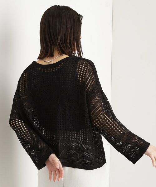 THE SHOP TK / ザ ショップ ティーケー その他トップス | 【前後2WAY】タンク付透かし柄ニット/洗える | 詳細11